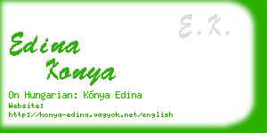 edina konya business card