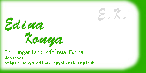 edina konya business card